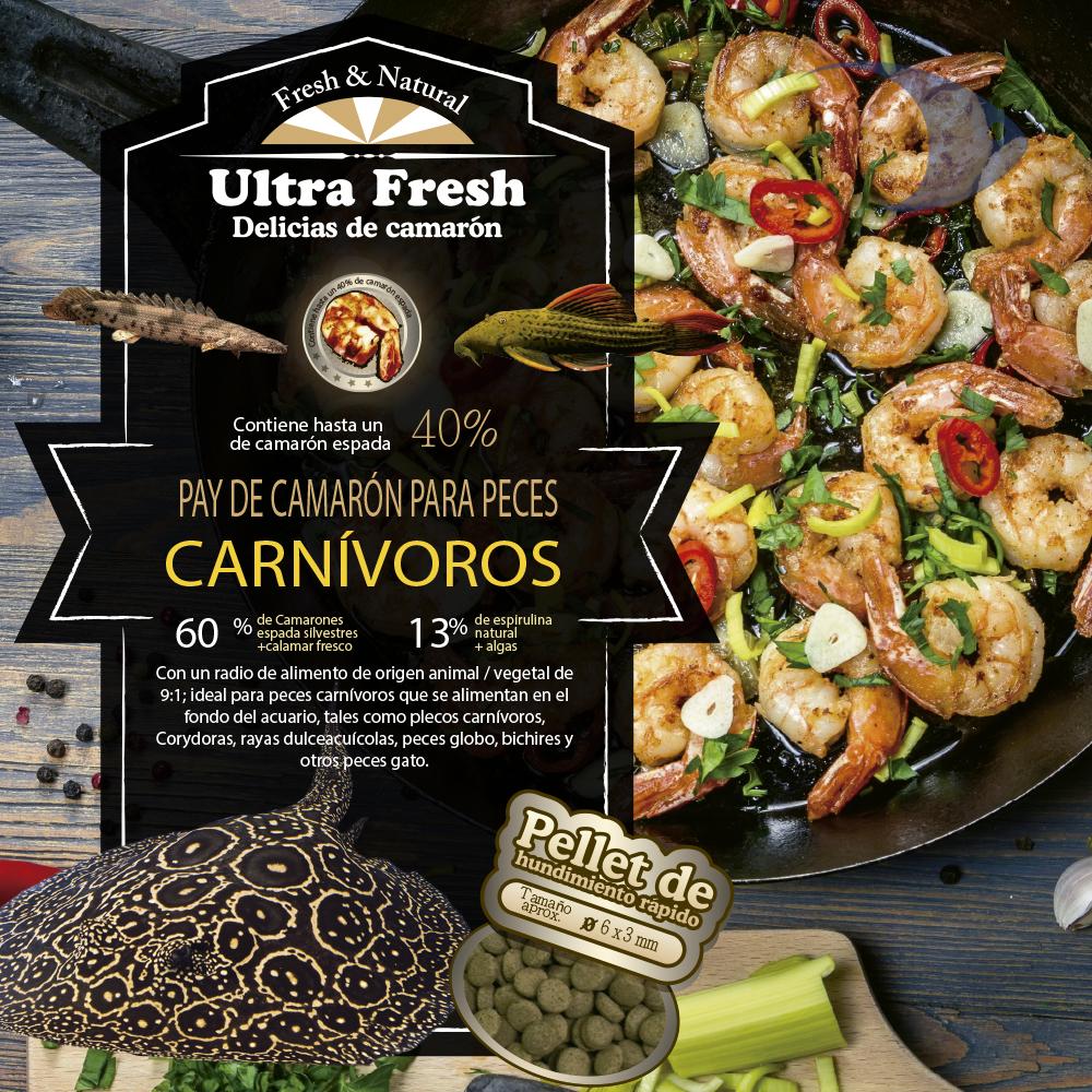 Carnivorous Shrimp Pie 330ml/130g, p/peces carnivoros