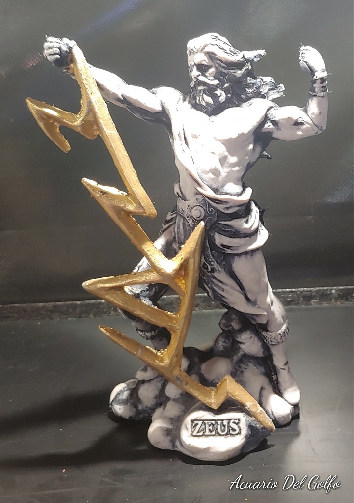 ZEUS CON RAYO (17.5x9.5x27 cm)