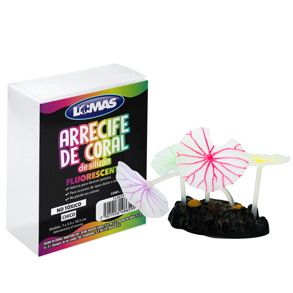 [FL8659] ARRECIFE DE CORAL CH FLUORESCENTE  COLORES SURTIDOS
