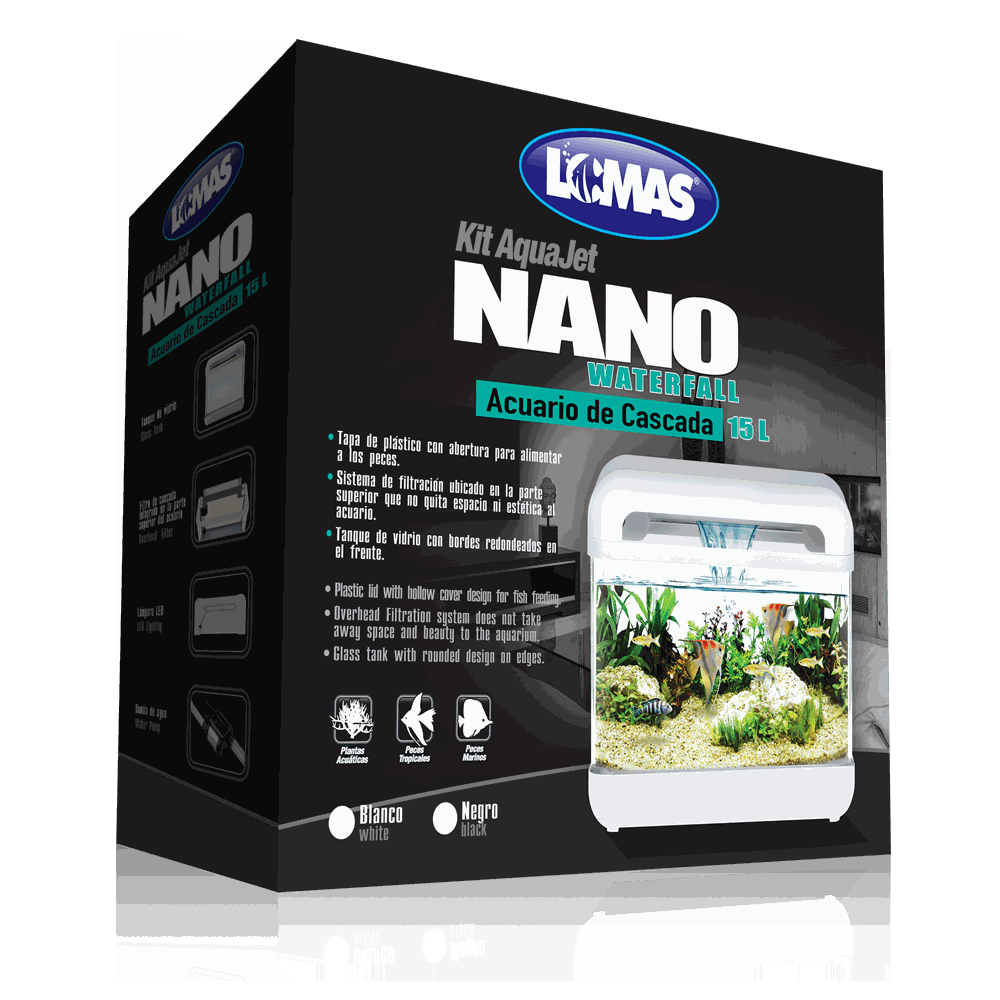 [FL7960] ACUARIO NANO CASCADA 15 LT BLANCO