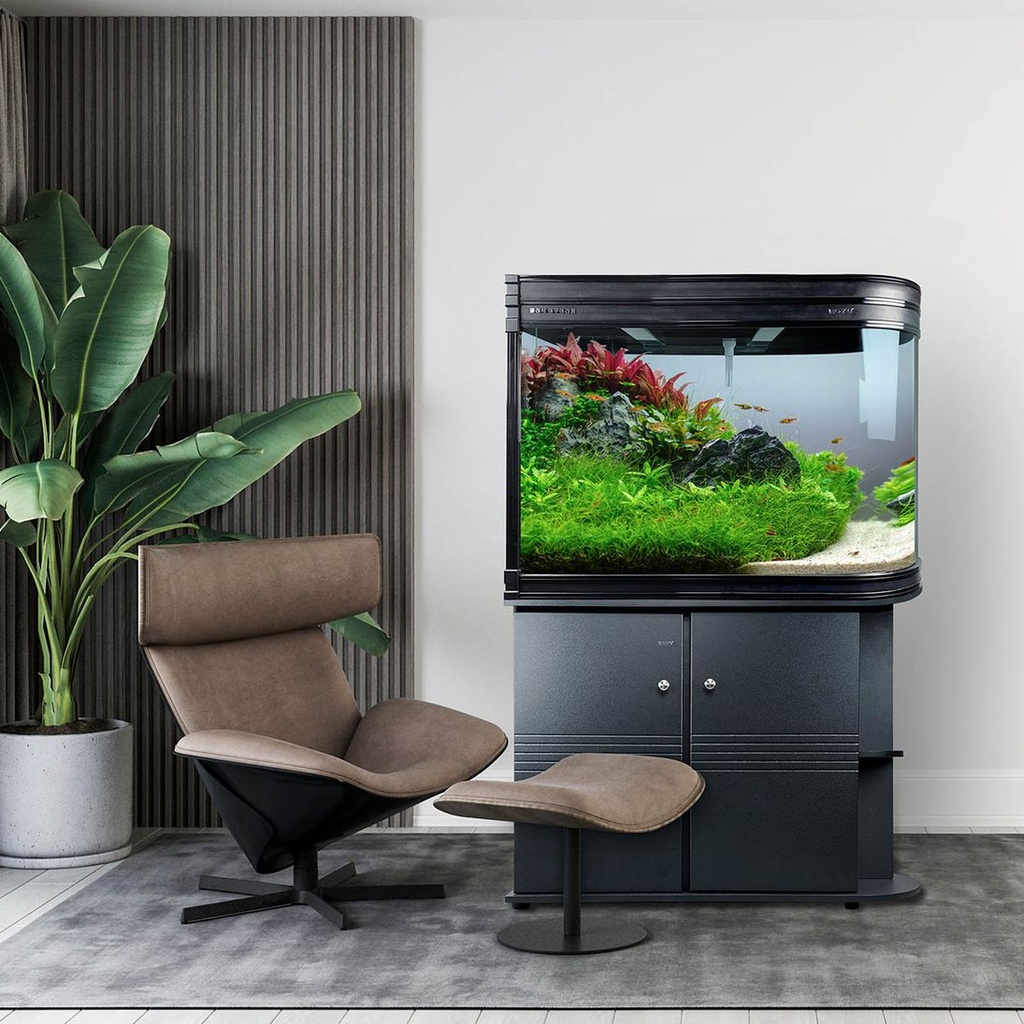 [BYZDT-815N] Acuario modernista forma de bala 184 L negro